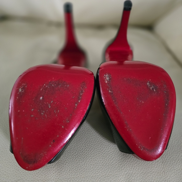 Christian Louboutin Patent Leather Peep Toe Slingback Heels US 6 / EU 36 - Picture 2 of 12